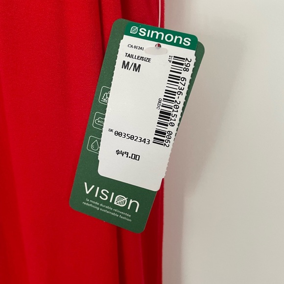 NWT - Simons Bright Red Sleeveless Dress – Size M - Picture 2 of 9